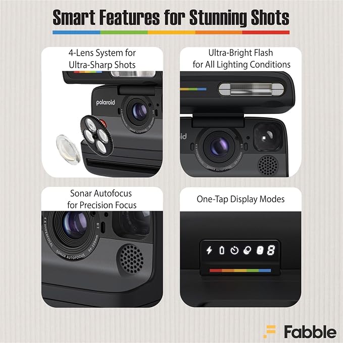 Polaroid Flip Instant Camera Black Bundle - Image 3