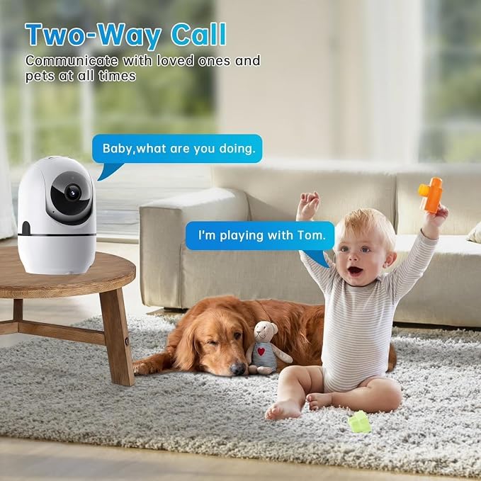 5G&2.4G WiFi Indoor Camera for Home Security, Pan/Tilt Baby/Pet Camera - Image 4