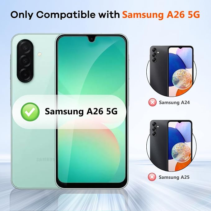 4+4 Pack for Samsung Galaxy A26 5G Screen Protector & Phone Camera Lens - Image 2