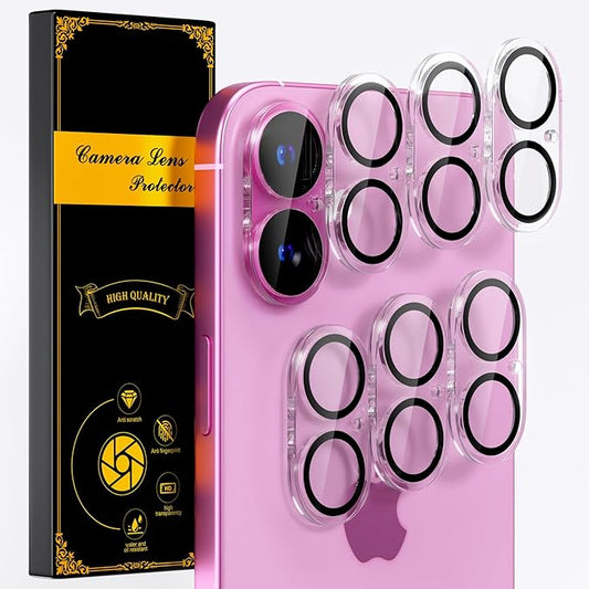 for 6 Pack iPhone 17 / iPhone 16 / iPhone 16 Plus Camera Lens Protector 9H by Beuxece
