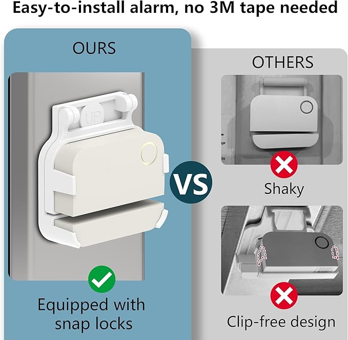 Garage Door Bracket for Ring Alarm Contact Sensor 2nd Gen – White Mount - Image 5