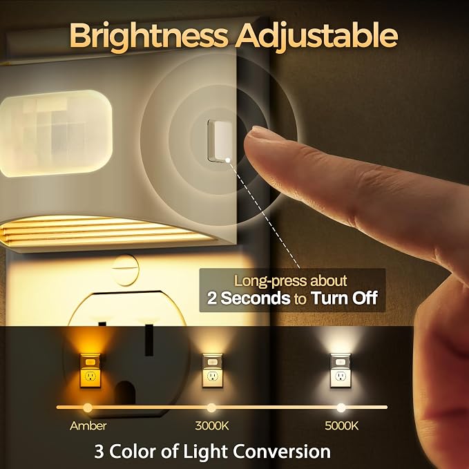 DORESshop LED Night Light, Night Lights Plug into Wall, 3 Color Temperatures - Image 3