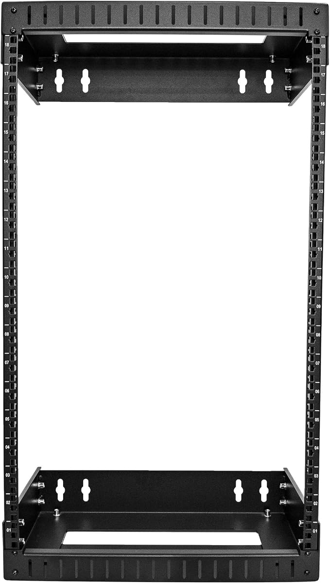 StarTech.com 2-Post 18U Heavy-Duty Wall Mount Network Rack, Wall Mount Data Rack - Image 4