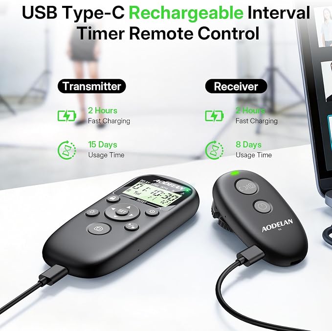 AODELAN Rechargeable Camera Timer Intervalometer Remote Control - Image 3