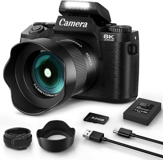 8K Digital Camera, 64MP WiFi Cameras by Saneen