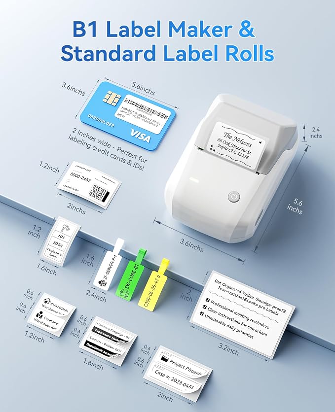 NIIMBOT B1 Label Maker Machine, Thermal Label Printer Easy to Use - Image 6