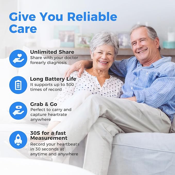 Portable Heart Rate Monitor, Wireless Home Use Heart Rhythm Tracker, Heart - Image 6