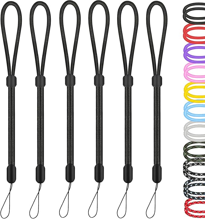 Hukado Hand Wrist Strap Lanyard, 6 Pack 8inch Adjustable Nylon Wristlet Straps by Hukado