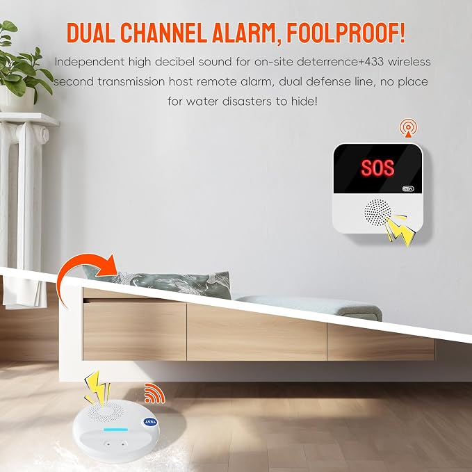 PILSAMAS Wireless Water Leak Detector - Image 4