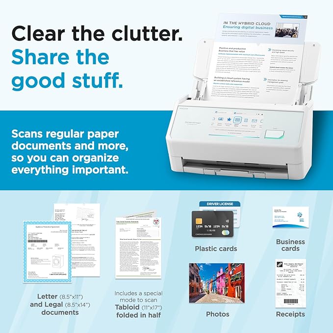 ScanSnap iX2500 Wireless or USB High-Speed Cloud Enabled Document, Photo & - Image 3