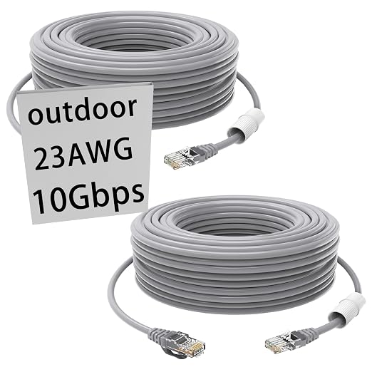 cat 6 ethernet Cable 100 ft Heavy Duty Internet Cable CAT5e/CAT6 poe Camera by GWFIBER