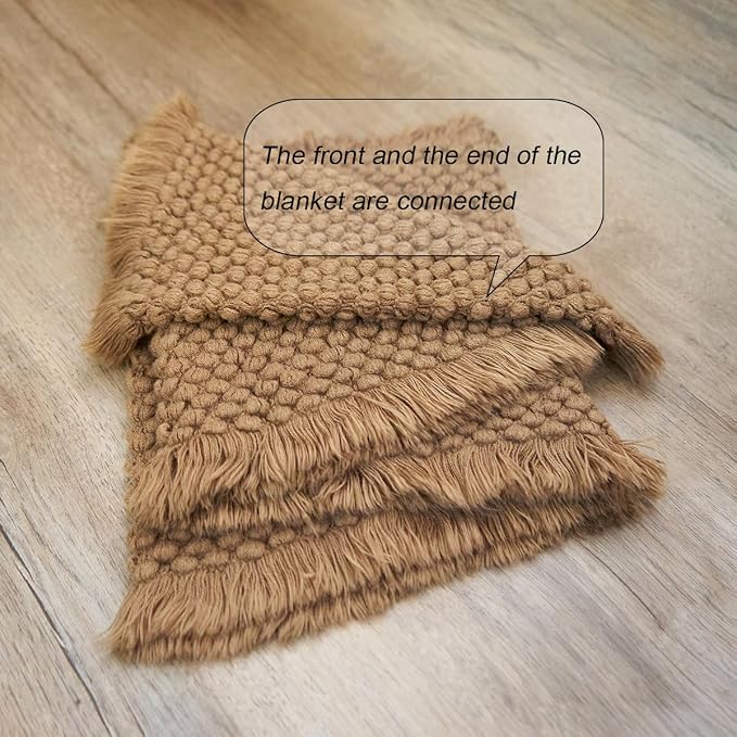 Zeroest Baby Photography Props Basket Braid Wool Wrap Newborn Photo Shoot - Image 2