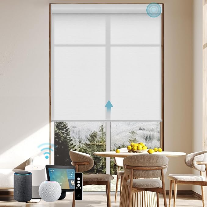 SmartWings Motorized Light Filtering Shades, Work by SmartWings