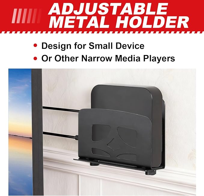 Yuleimy Adjustable Small Device Wall Mount, VESA Mount Behind TV Bracket - Image 7
