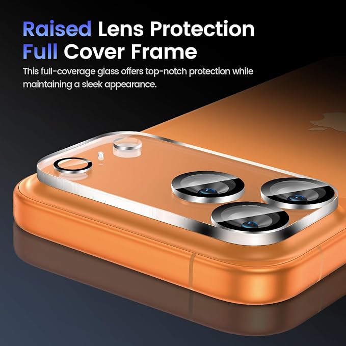 Tensea [3Pcs for iPhone 17 Pro Max Camera Screen Protector, Tempered Glass Film - Image 6