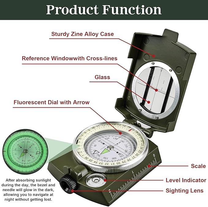 Compasses，Hiking Compass for Survival - Image 4