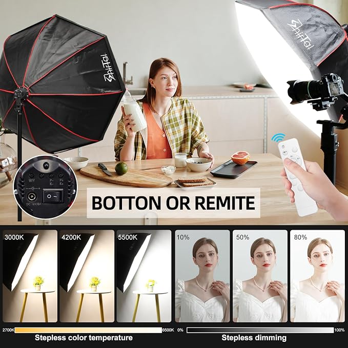 Softbox Lighting Kit, Photo Studio Soft Box Lights - Image 3