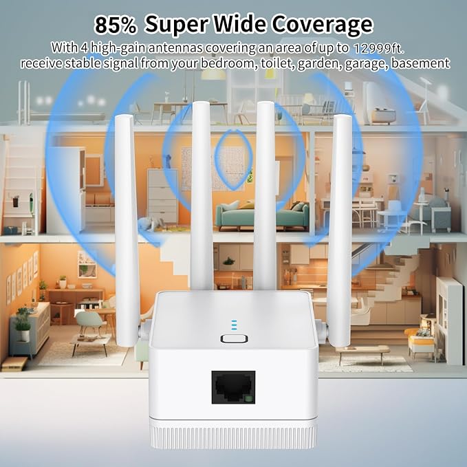 WiFi Extender, 2026 Fastest WiFi Booster 1200Mbps Dual Band WiFi Extenders - Image 2