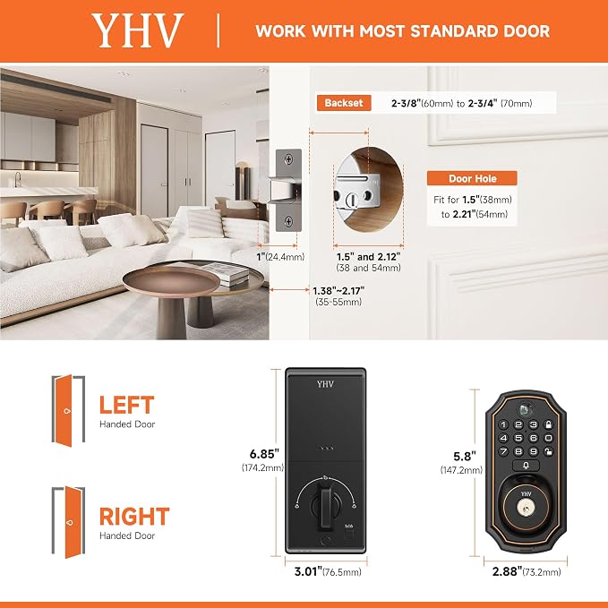 YHV Keyless Entry Door Lock - Image 8