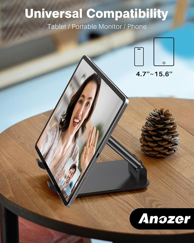 Anozer Tablet Stand Foldable & Adjustable, Portable Monitor Stand 5.55*3.94" - Image 6