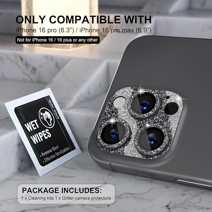 Choiche Compatible for iPhone 16 Pro/iPhone 16 Pro Max Camera Lens Protector - Image 2