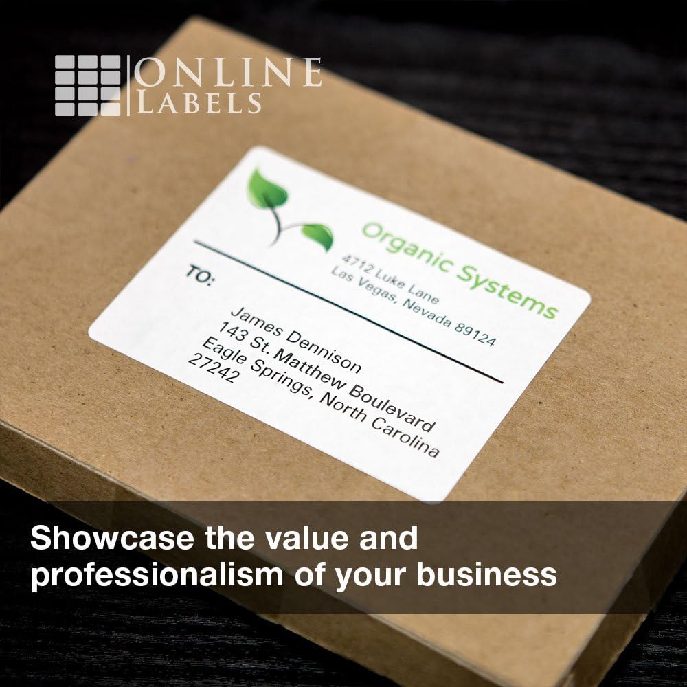 4 x 3 Rectangle Mailing Labels - Permanent, White Matte - Shipping, Wine, Product - Pack of 30,000-5,000 Sheets - Inkjet/Laser Printers - Online Labels