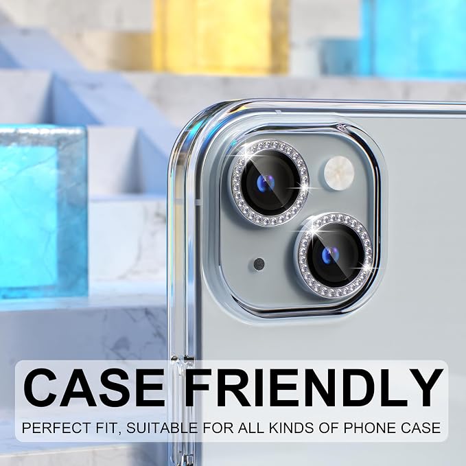 Choiche Compatible for iPhone 15 /iPhone 15 Plus Camera Lens Protector Bling - Image 4