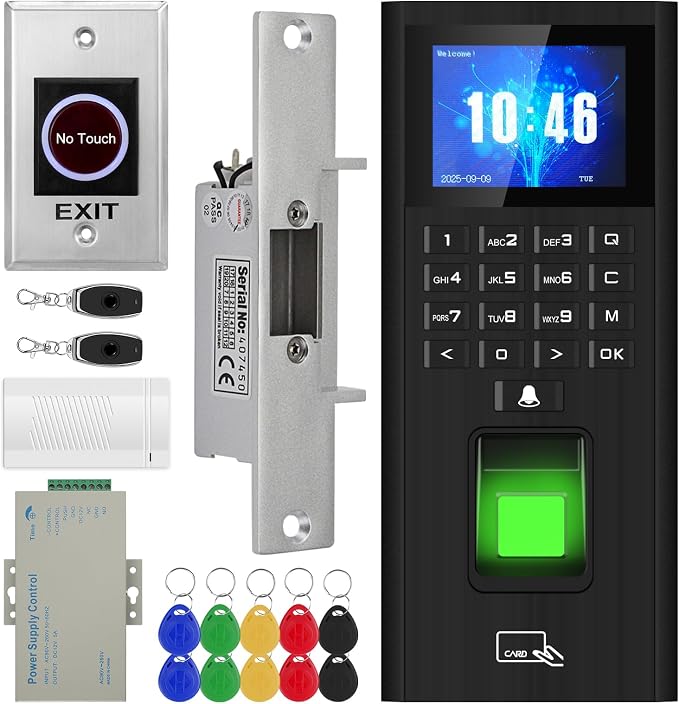 Complete Biometric Fingerprint Security Access Control System Kit, RFID T9 by XYBkey