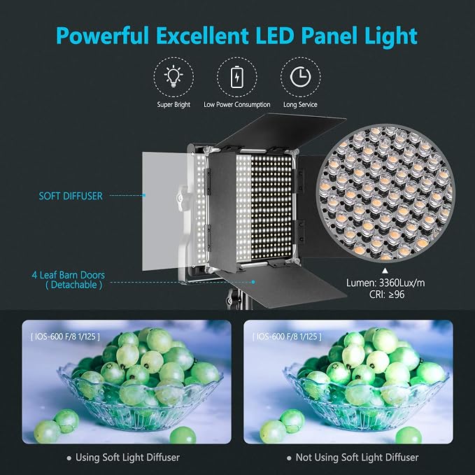 Neewer Professional Metal Bi-Color LED Video Light - Image 2