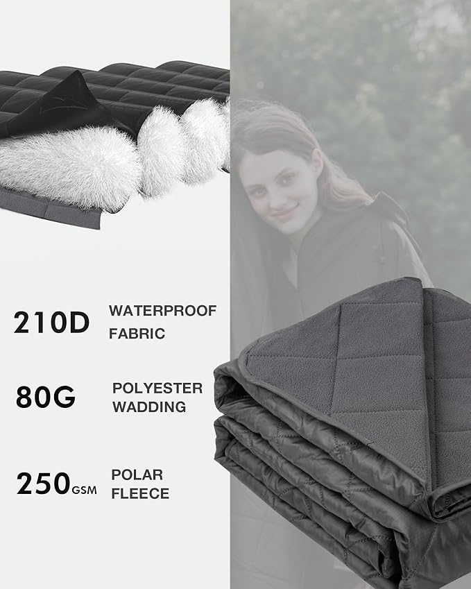DUKUSEEK Waterproof Stadium Blanket（NO Hood）, Outdoor Blankets Waterproof - Image 5