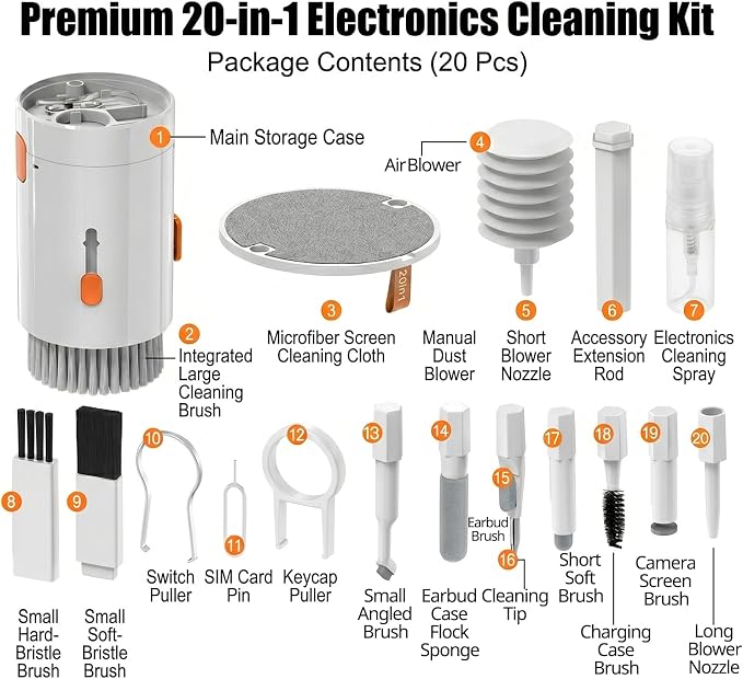 20-in-1 Phone Cleaning Kit and Keyboard Cleaning Kit, Professional Electronics - Image 5