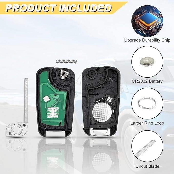 Vurkcy Key Fob Replacement for 2010-2019 Chevrolet Equinox & GMC Terrain/ 12-17 - Image 5