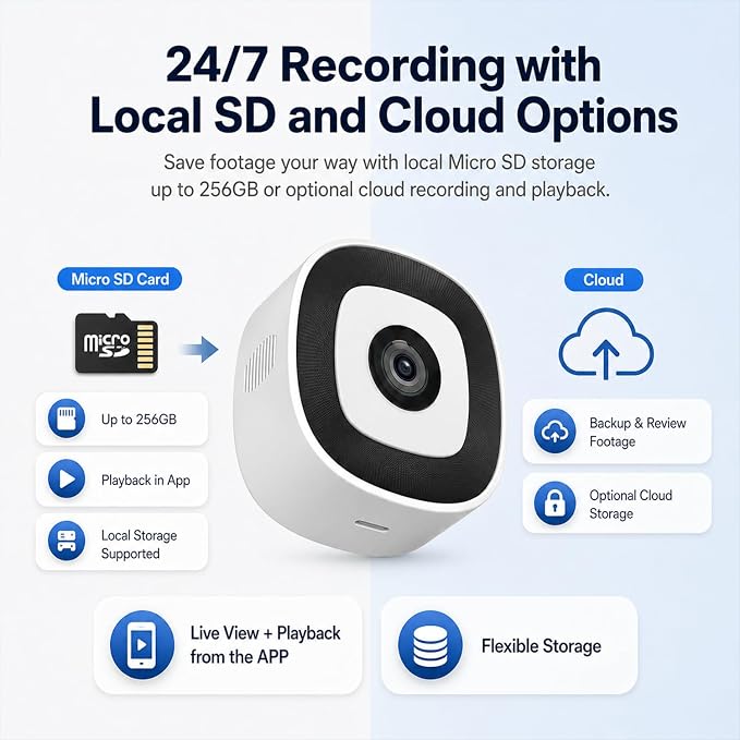 ELECCTV 2.5K Window Security Cameras 2Packs, 2.4G/5GHz WiFi Indoor Cameras - Image 7