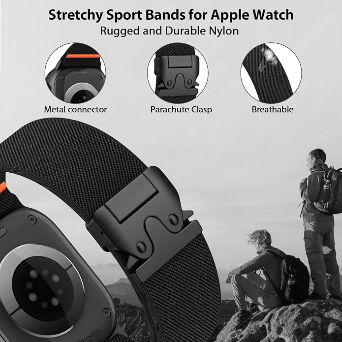 Elastic Sport Band for Apple Watch Ultra 3/2/1 Bands 49mm 46mm 45mm 44mm 42mm - Image 2
