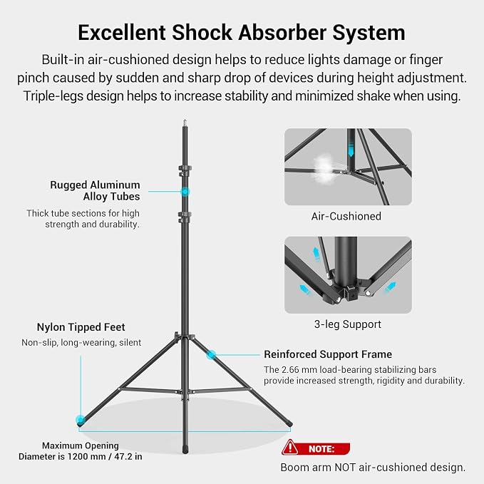 SmallRig 110"/9.2ft Photography Light Stand - Image 4