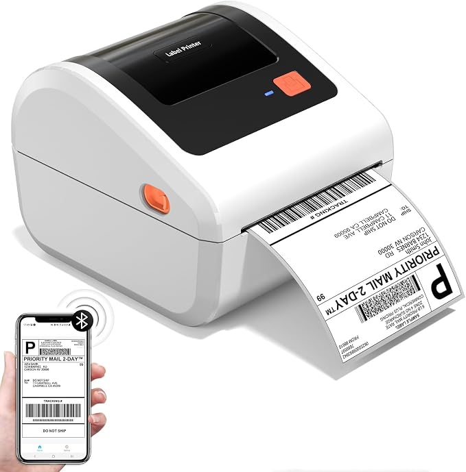 Bluetooth Thermal Shipping Label Printer by OmezizyLabelPrinter