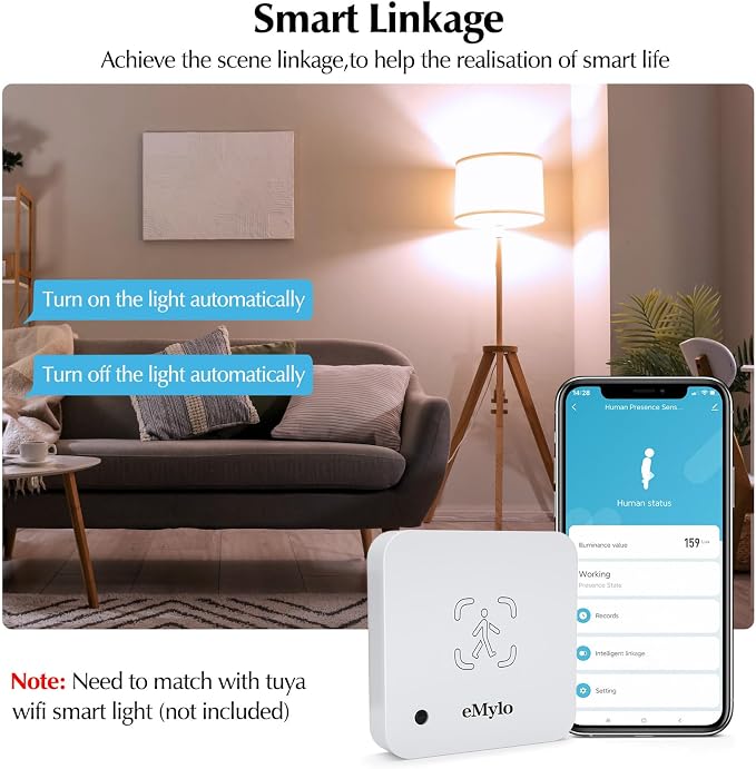 eMylo WiFi Human Presence Sensor, WiFi Millimeter Wave Radar Detection - Image 6
