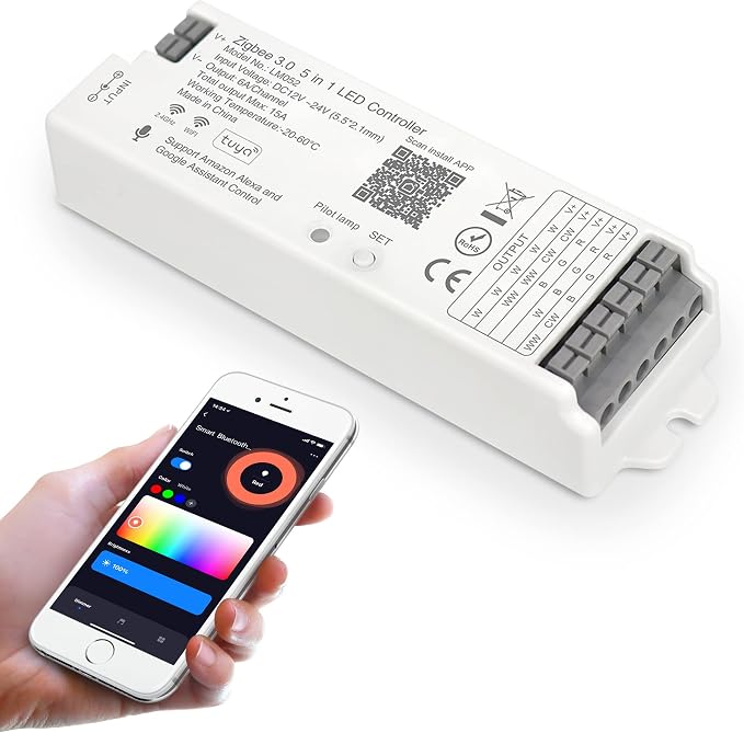 LM052 ZigBee 3.0 LED Strip Controller RGB CCT RGBW 5in1 Dimmable Compatible by XXK