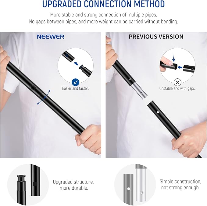 NEEWER 8.5x10ft Adjustable Backdrop Stand Kit, Photography Background Support - Image 2