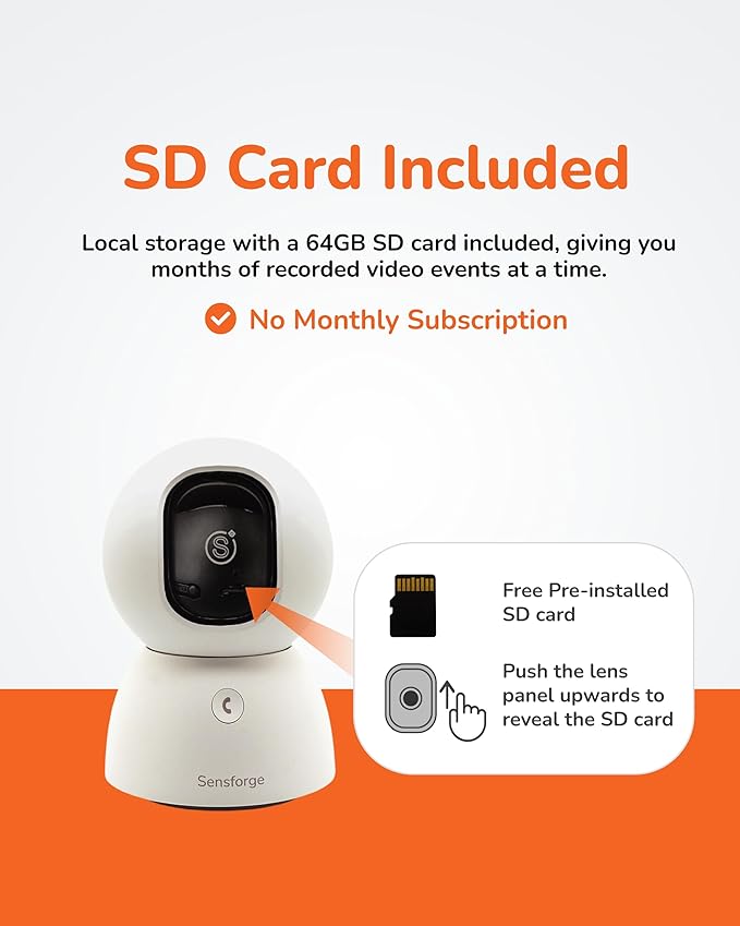 SensForge 2.5K Rechargeable Pan-Tilt Security Camera, 360° Dual-Band WiFi Home - Image 7