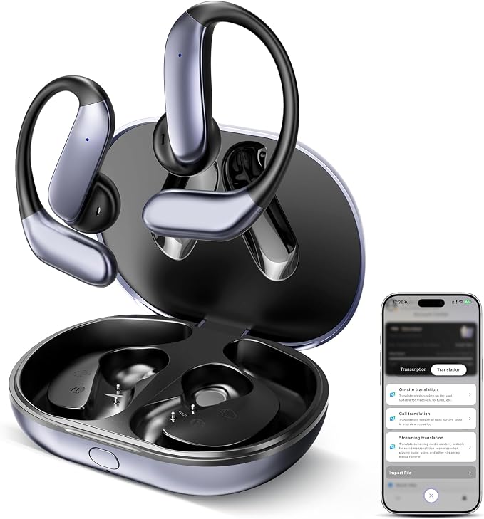 AI Translation Earbuds: 170 Languages & 0.45s Instant Real-Time Translator by Unknown