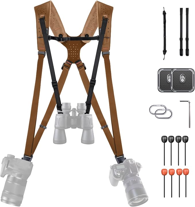 PGYTECH Camera Strap Master, Leather Dual Shoulder Harness by PGYTECH-US