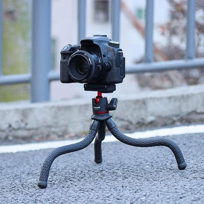 ULANZI Camera Tripod, Mini Flexible Stand w Hidden Phone Holder w Cold Shoe - Image 9