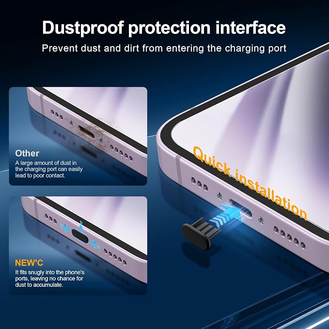 NEW'C 3x for iPhone 14 Screen Protector+ 3x Camera Lens Protector, Sensor - Image 6