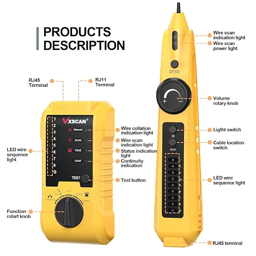 Network Cable Tester, VXSCAN Cable Tester Line Finder Wire Tracer - Image 7