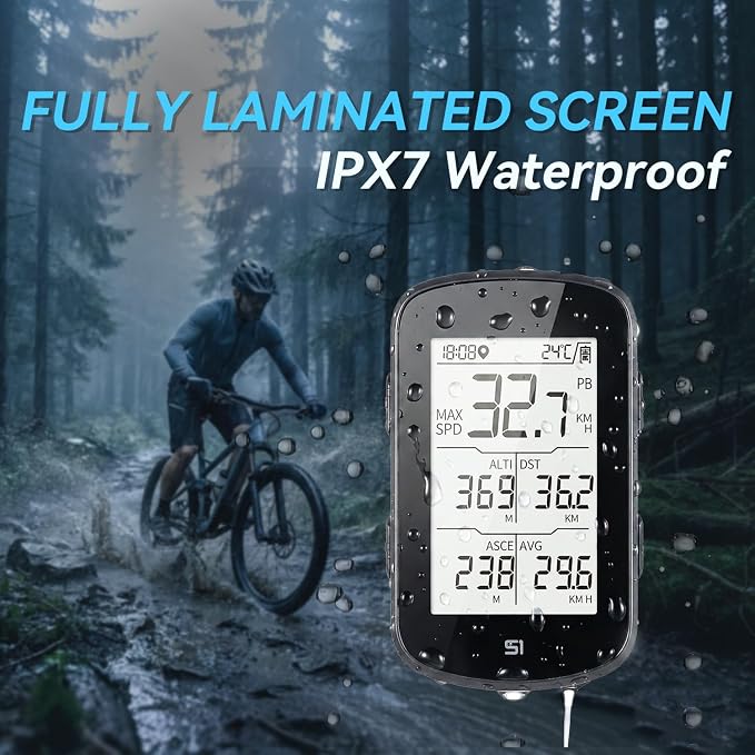 S1 Entry Level GPS Bike Computer Wireless, Laminated 2.8" Screen, Ultra Thin - Image 5