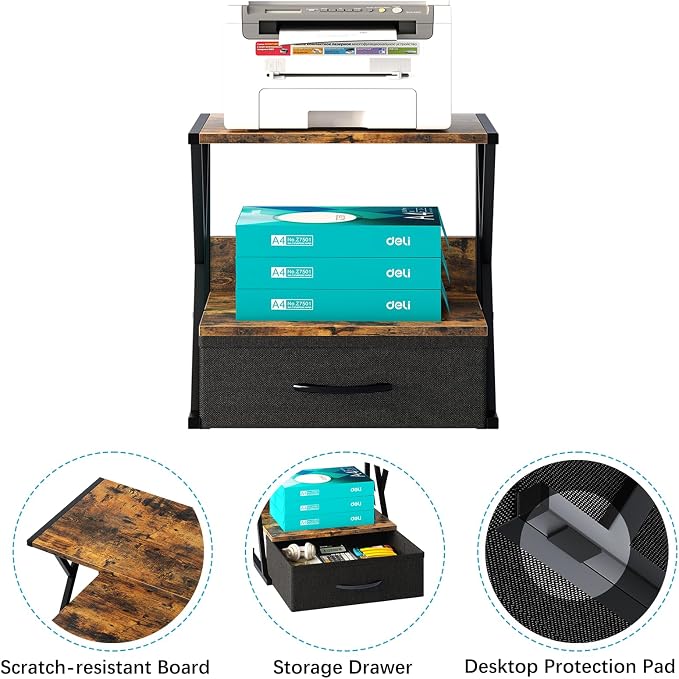 aboxoo Printer Stand for Desk - Image 2