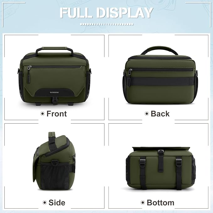 RAINSMORE Camera Bag, DSLR/SLR/Mirrorless Small Camera Sling Bag Waterproof - Image 9