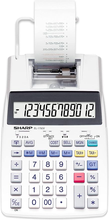 Sharp SH-EL1750V Printing Calculator - Image 2