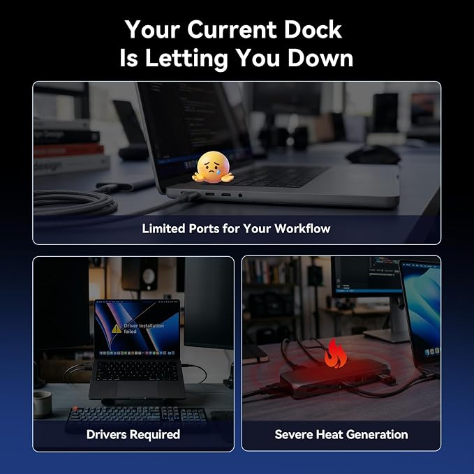 TobenONE 16-in-2 MacBook Docking Station Dual 4K@60Hz, USB C Dock - Image 2